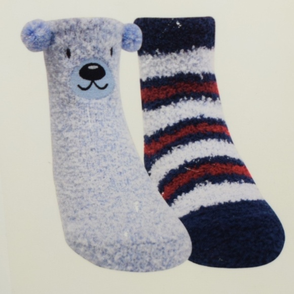 Tucker + Tate 2 Pair Cozy Animal Crew Butter Socks - Picture 2 of 4